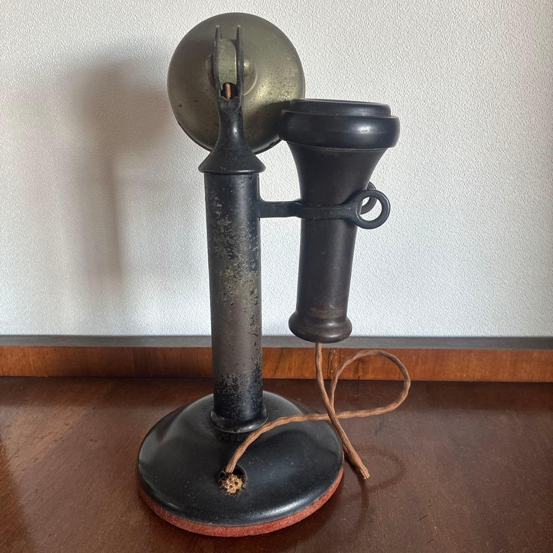 WESTERN ELECTRIC COMPANYアンティークのろうそく型電話機