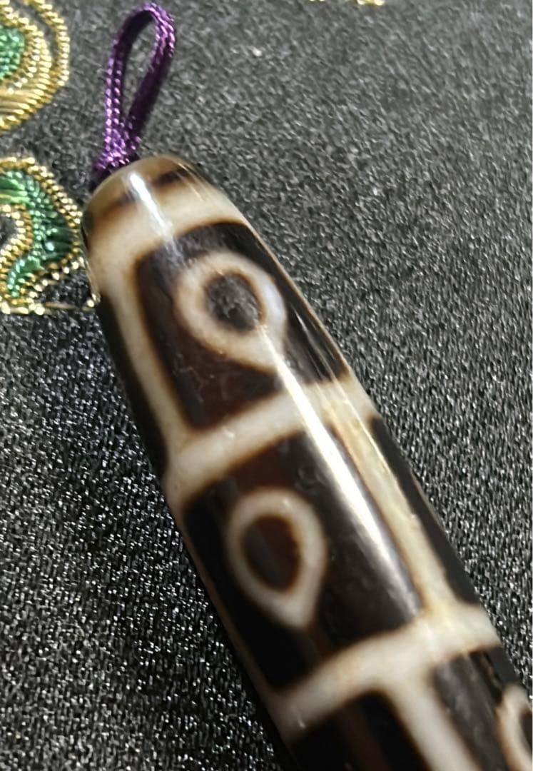 仏心九眼天珠　ハンドメイド品／送料込　匿名発送／チベット　天珠　お守り