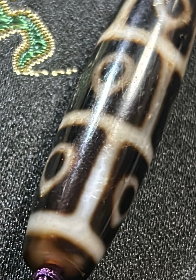仏心九眼天珠　ハンドメイド品／送料込　匿名発送／チベット　天珠　お守り