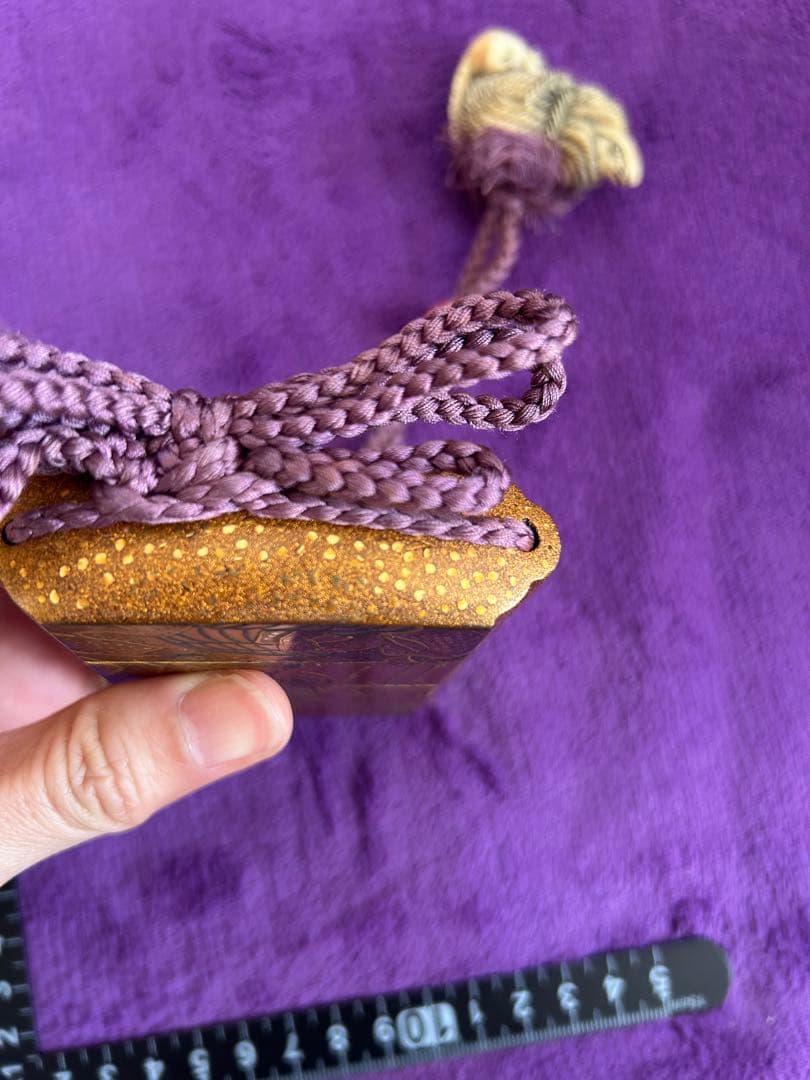 印籠 虎 絵柄 根付 二匹の鼠 縁起物 薬入れ 小物入れ