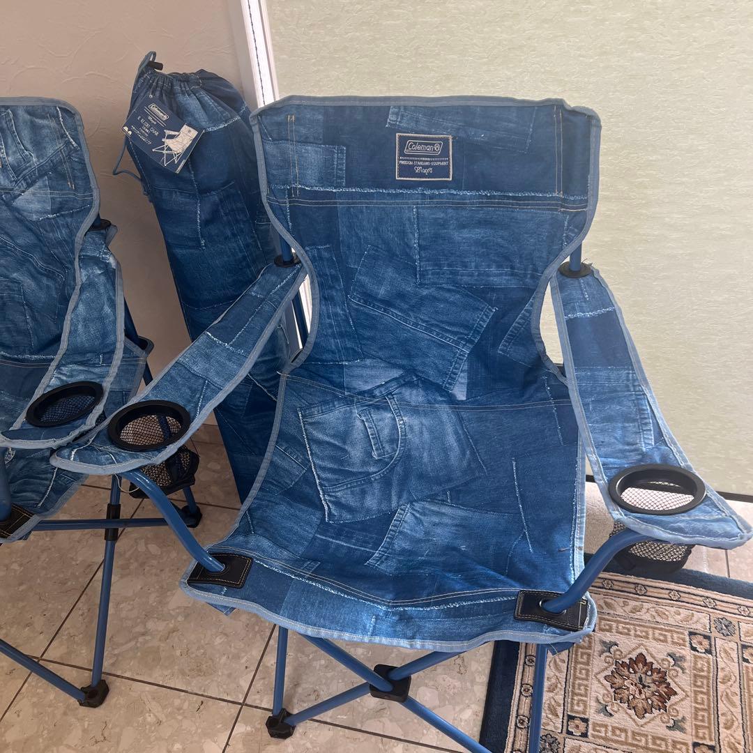 ✨ペアセット✨Coleman コンパクト リゾート チェア デニム 廃盤