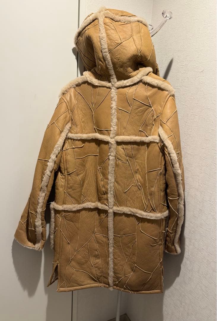 EQUALAND ベージュ ダッフルコート ムートン