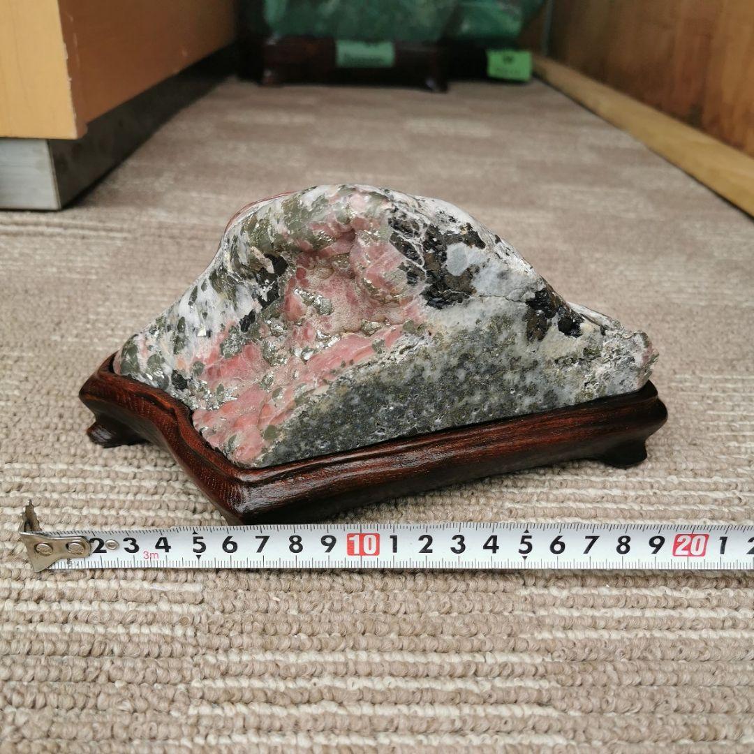 青森県　中津軽郡西目屋尾太鉱山産　ロードクロサイト　鑑賞石　石　置物