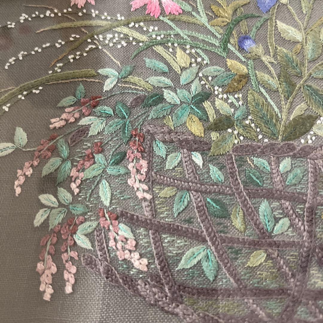 戸塚刺繍作品額　花籠