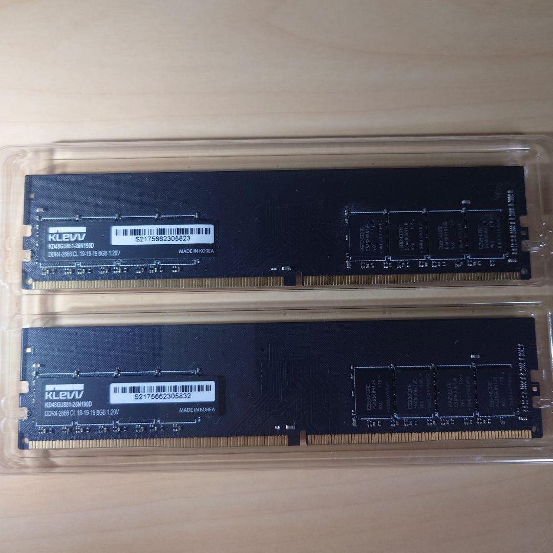 KLEVV DDR4メモリ 8GB×2枚 16GB セット