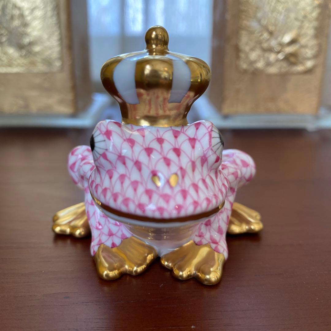 HEREND ヘレンド フィギュリン カエルのプリンス　ピンク
