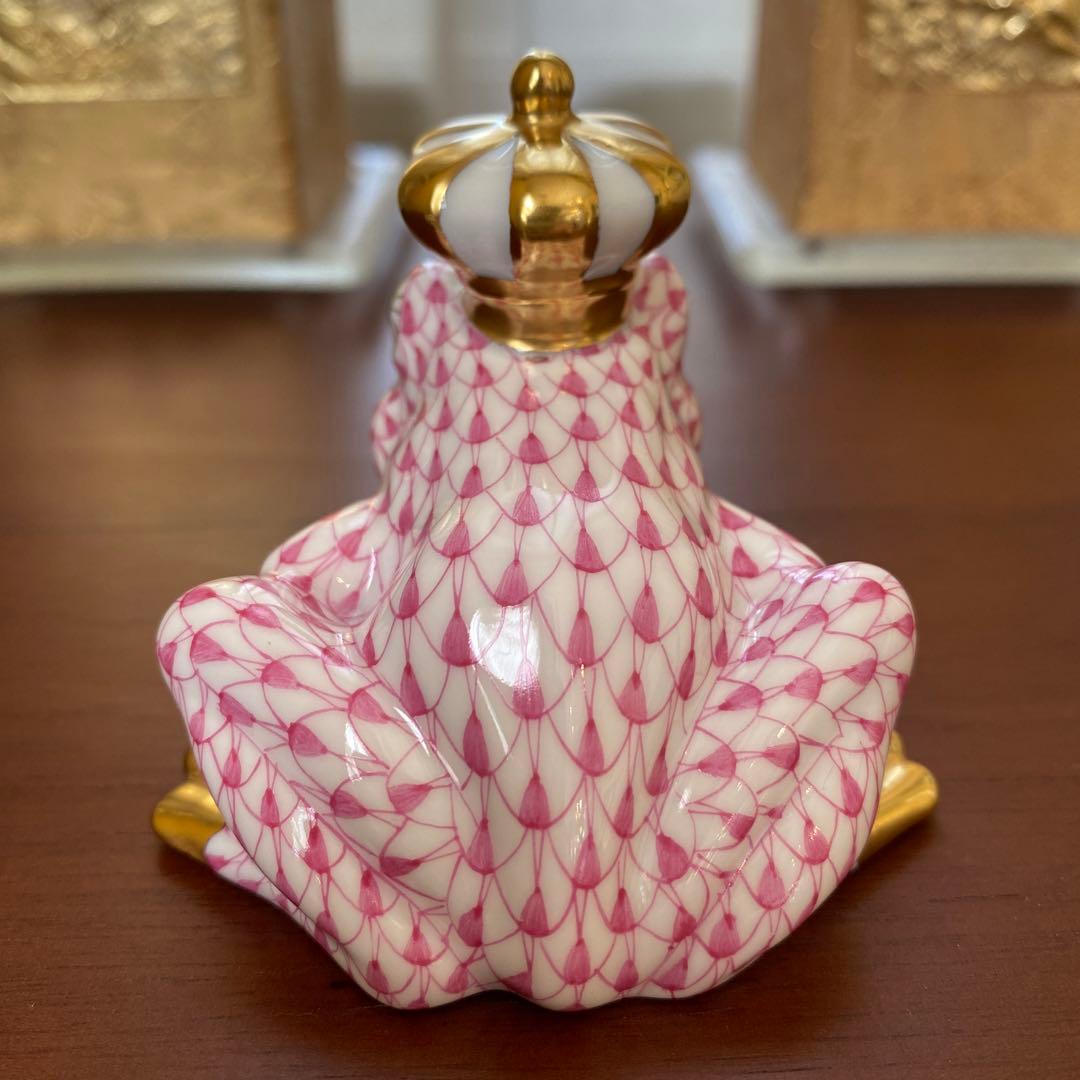 HEREND ヘレンド フィギュリン カエルのプリンス　ピンク