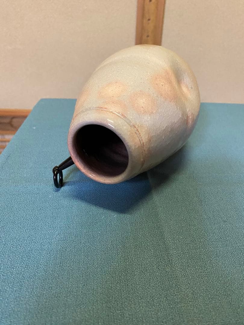 茶道具/萩焼掛花入 十三代 田原陶兵衛 陶磁器 花器 萩焼