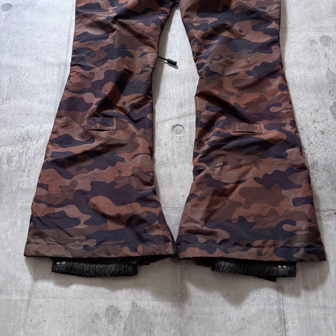 美品 スノーボードウェア 上下セット コーデュロイ 黒 カモフラ ユニセックス