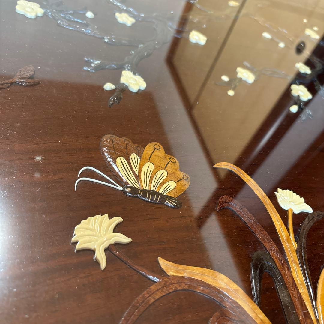 更にお値下げ‼️中澤唐木 好斎之作 座卓 ローテーブル ガラス天板付き