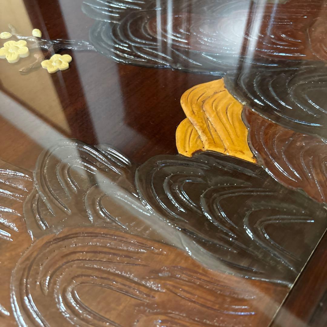 更にお値下げ‼️中澤唐木 好斎之作 座卓 ローテーブル ガラス天板付き