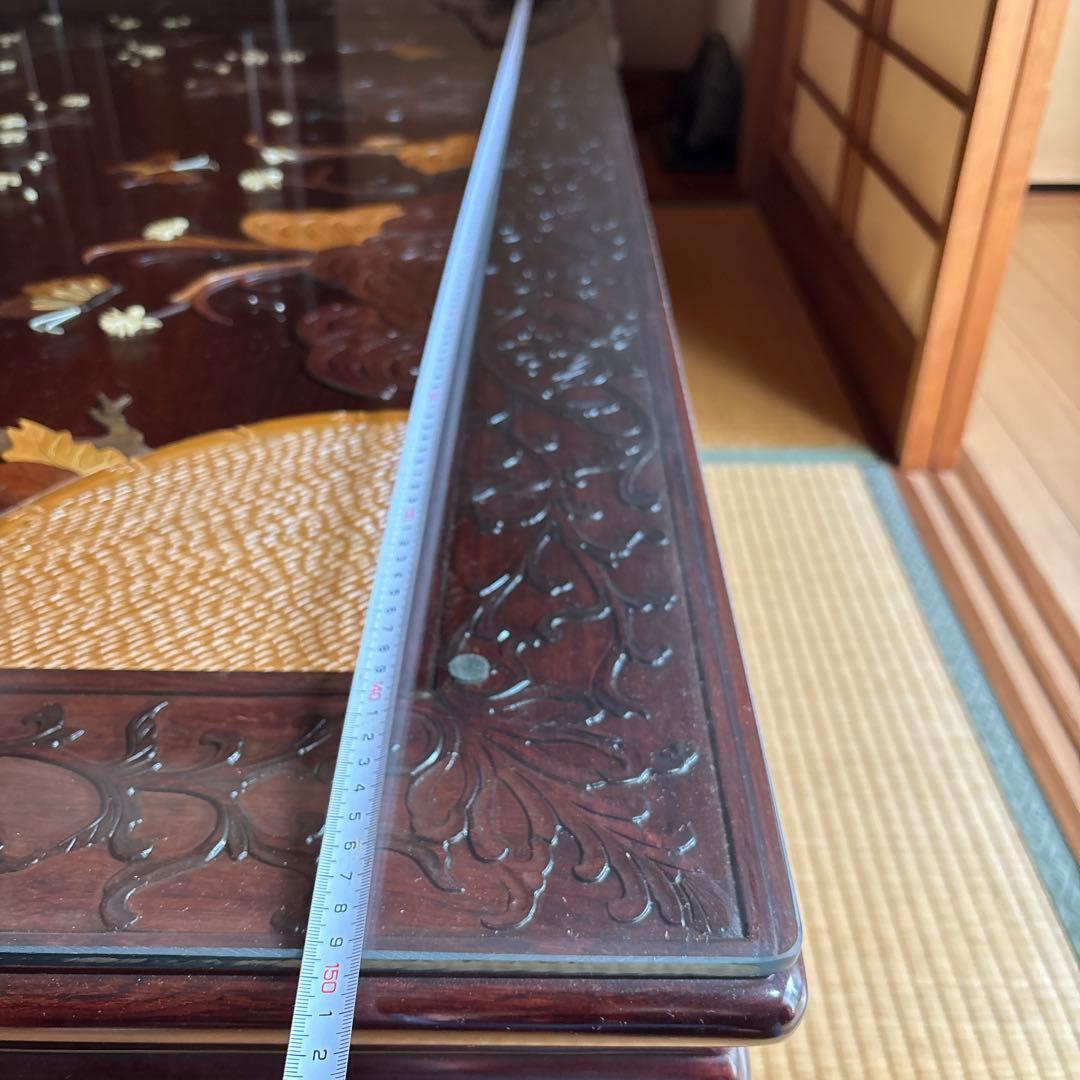 更にお値下げ‼️中澤唐木 好斎之作 座卓 ローテーブル ガラス天板付き