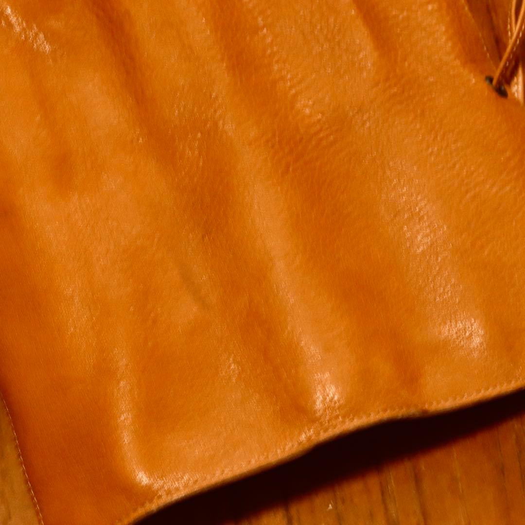 トーンオイルヌメ ロールペンケース ブラウンレザー ロール筆箱 箱付き