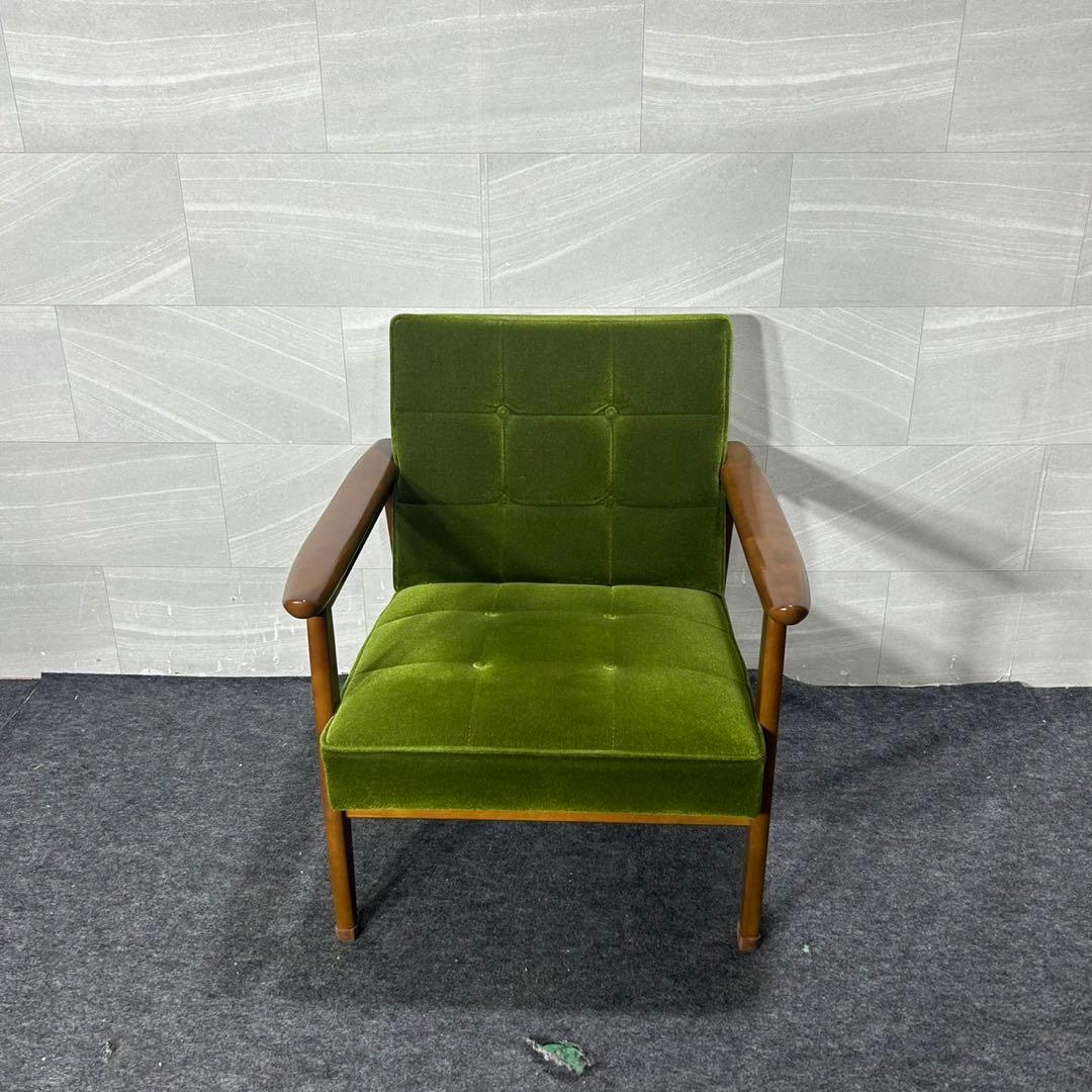 カリモク60 Kチェア 一人掛け モケットグリーン おしゃれ 家具 d3813