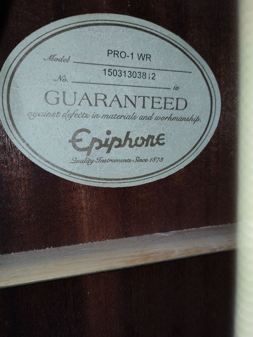 e*t様 超美品 Epiphone PRO-1 WR PU付きエレアコ