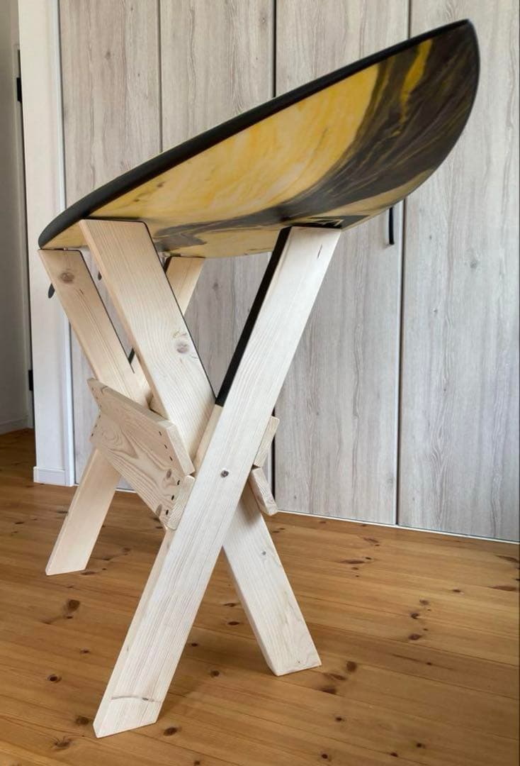 開閉式！木製サーフボード用メンテナンススタンド　スタンドラック