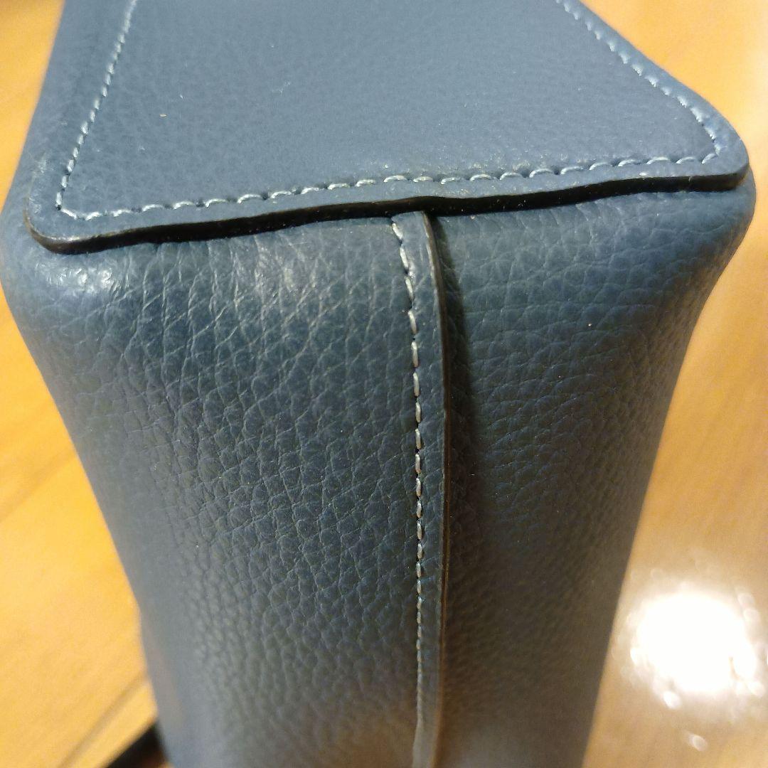 コーチ レザー スモールショルダーバッグ ブルー 青 COACH バケット