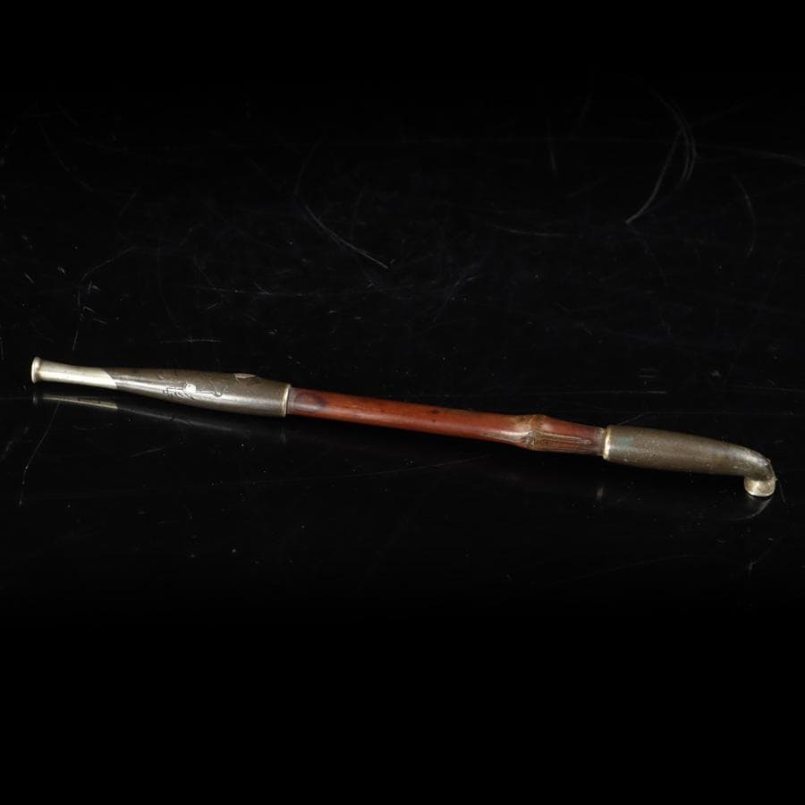 Y2978-2 時代物 金銀象嵌金具 金蒔絵 煙管入れ 煙草入れ 提物　　ち