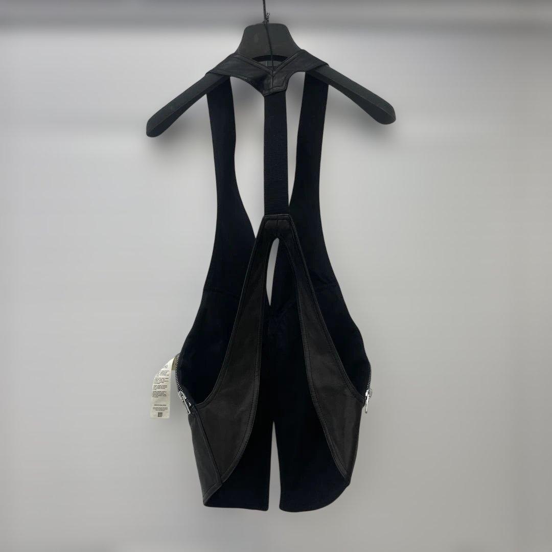 Rick Owens革製ノースリーブベスト 黒