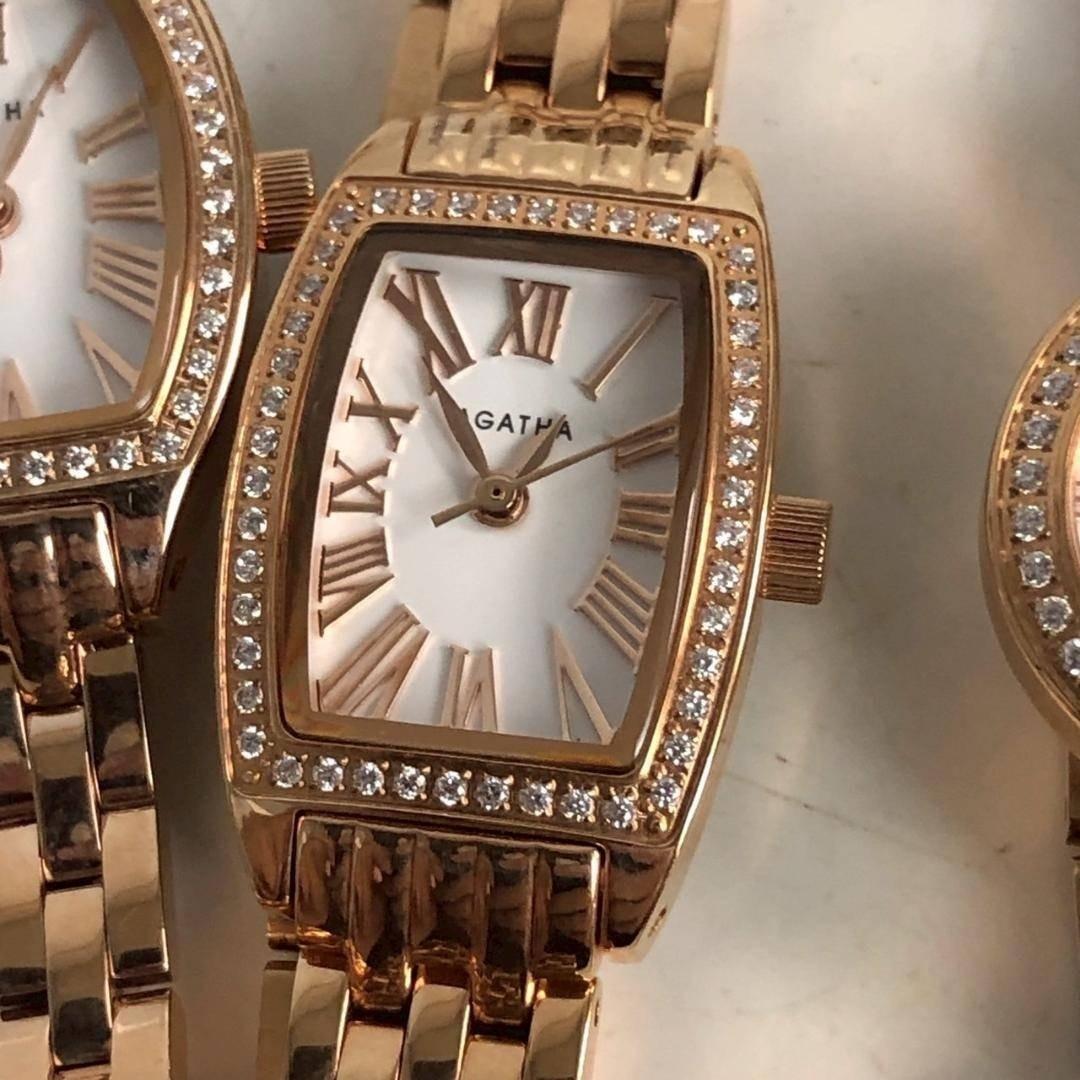 AGATHA PARIS アガタ レディース腕時計 3本セット ローズゴールド
