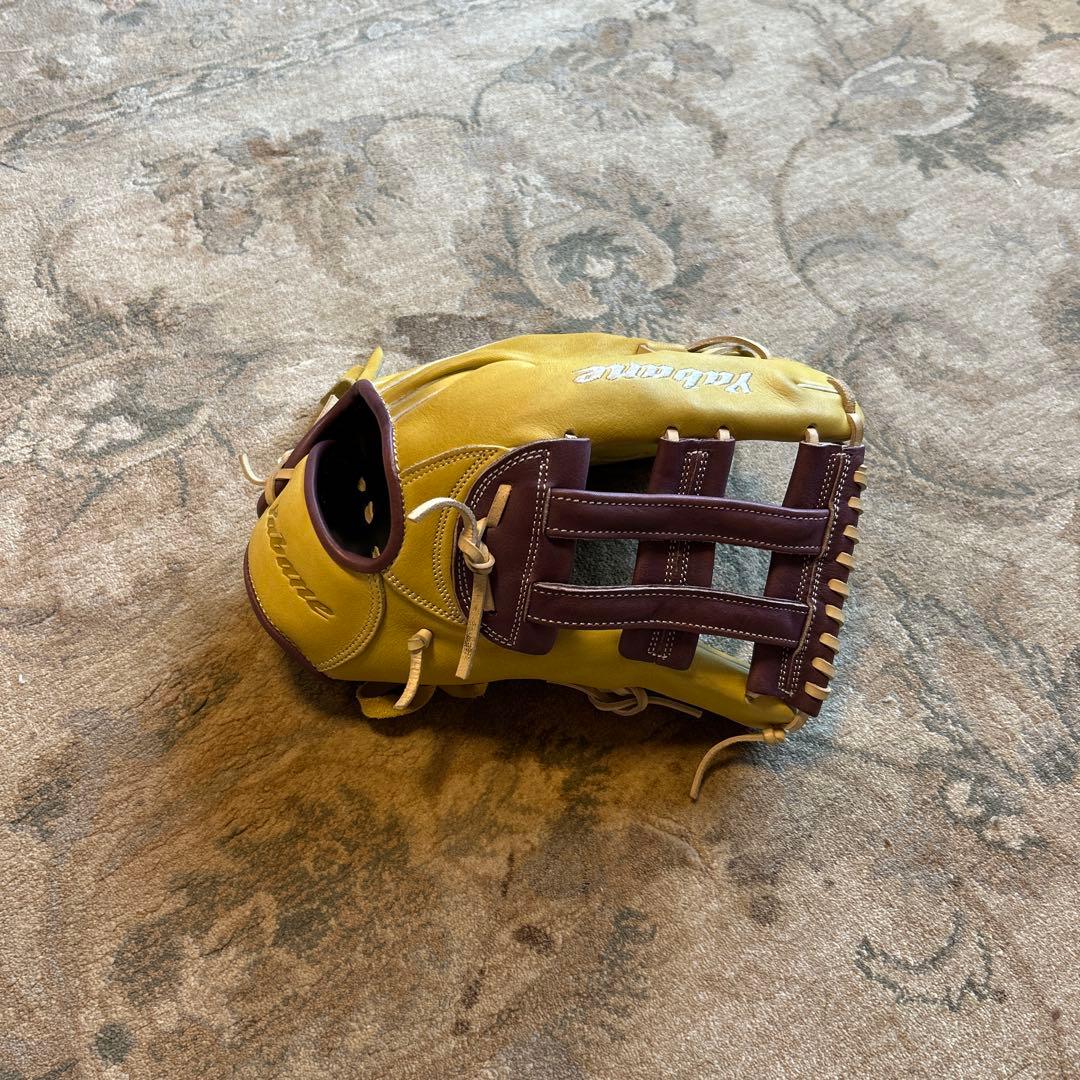 yabane 軟式グローブ イエロー/パープル