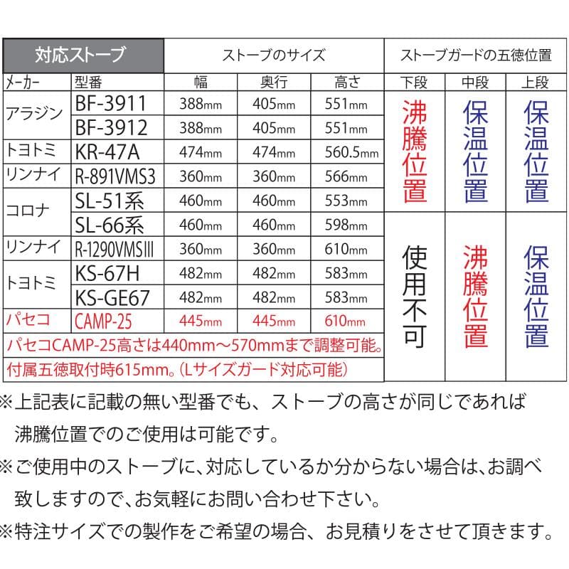 折りたたみ式 格子13本 ストーブガード アイアン 収納 アラジン トヨトミ