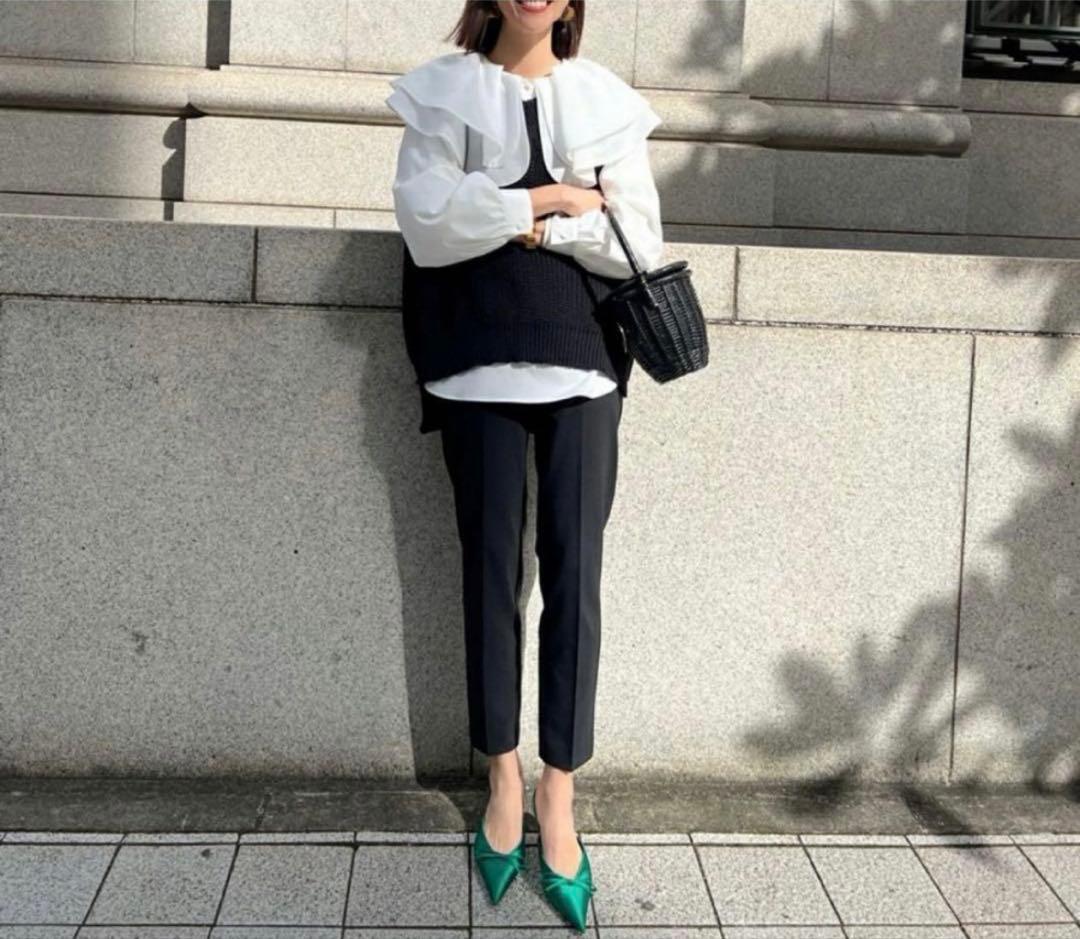 美品bow.a ボウエー IRIS アイリス ブラウス ホワイト クリーニング済