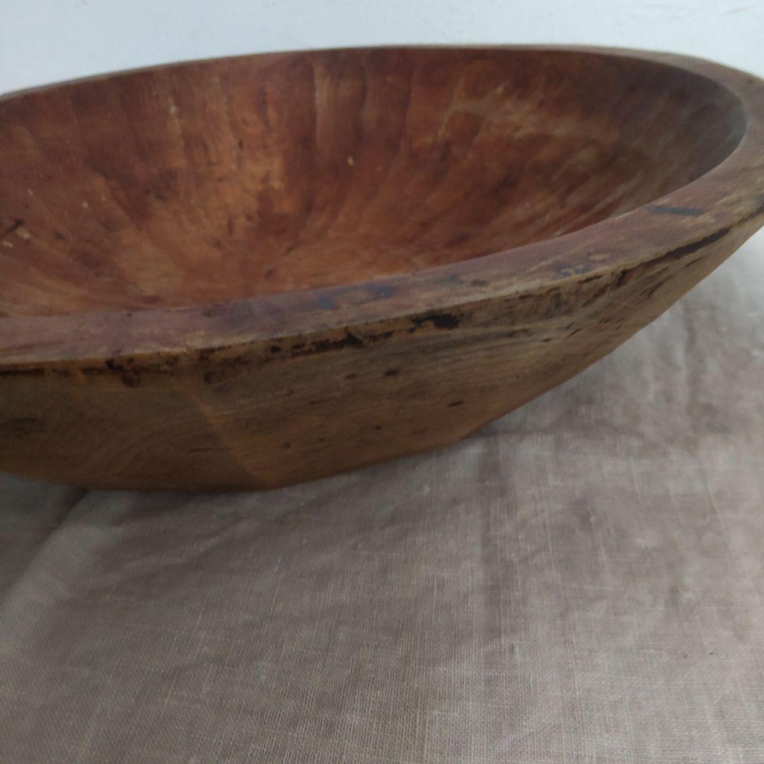 こね鉢 古道具 木製 日本製 ウッドボウル そば鉢 ねり鉢 蚤の市