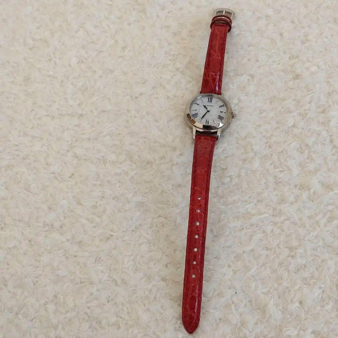 稼働 SEIKO ルキア レディース 腕時計 電波ソーラー 1Pダイヤ チタン