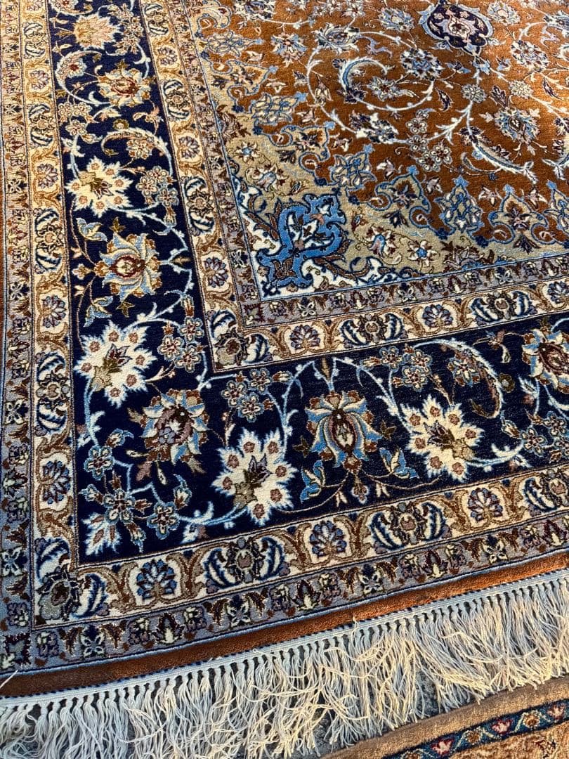 イラン 高級ペルシャ絨毯 大判248×155cm 手織り シルクウール