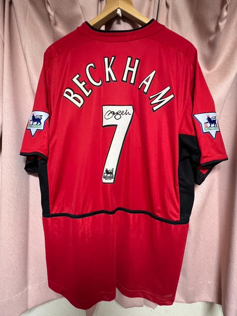 マンチェスター・ユナイテッド ベッカム 7番 ユニフォーム　直筆サイン入り