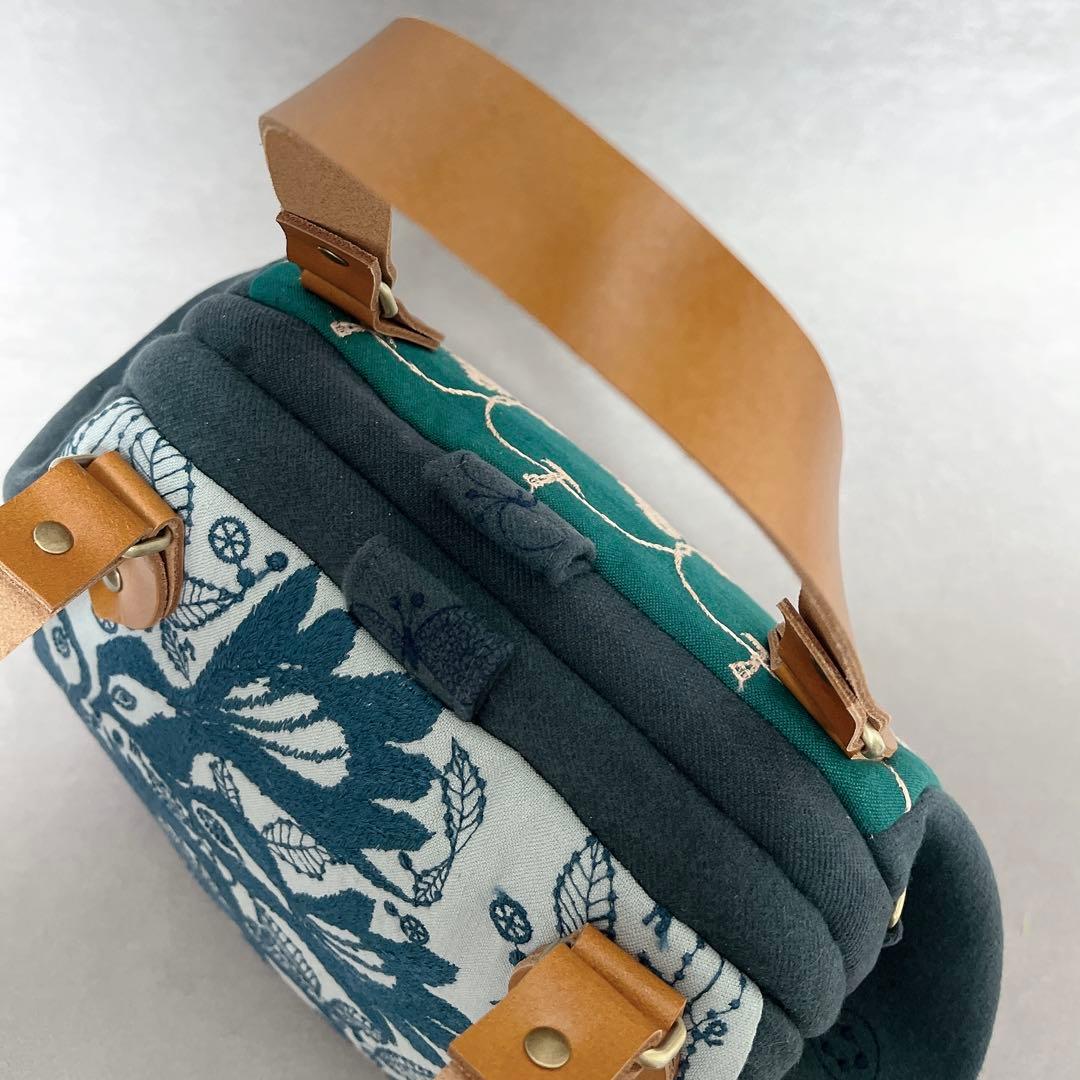 ハンドメイド　ミナペルホネン　まぁるいBANEGUCHIバッグ⑅︎◡̈︎*