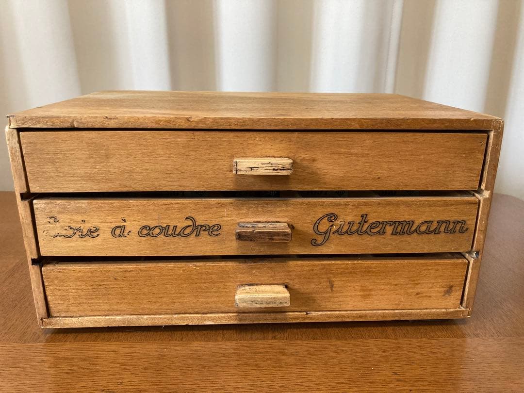 フランス アンティーク ギッターマン ソーイングキャビネット糸巻ディスプレイ什器