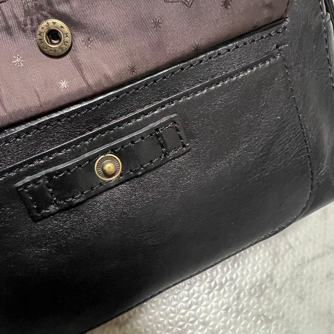 美品Dakotaレックス　ショルダーバッグボックススクエア　三層　オールレザー