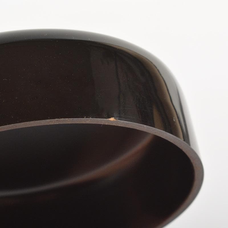 茶道具　黒漆　棗　桐箱付　V　6271