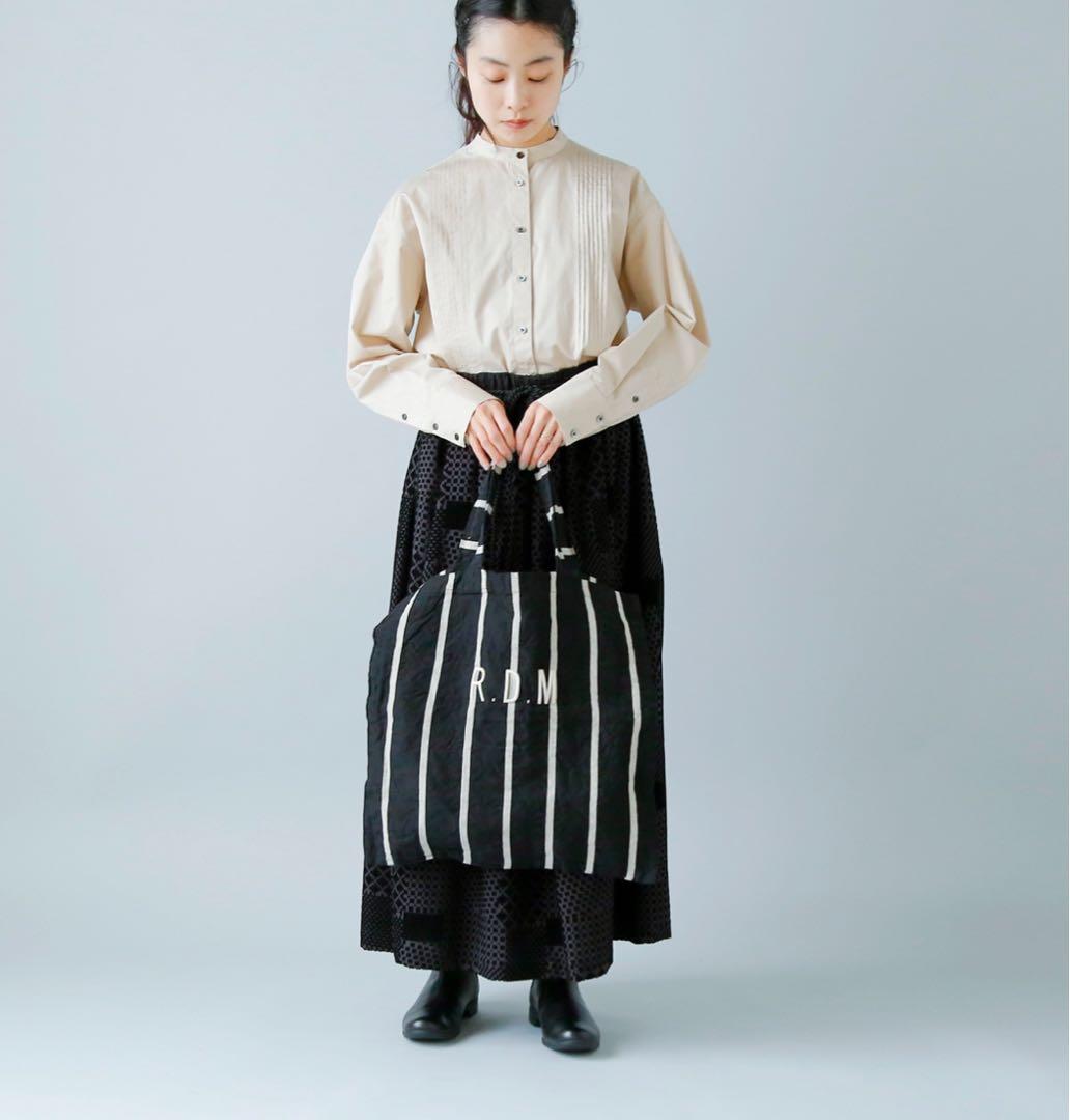 R&D.M.Co エコバッグ レタードバッグ 黒×白 オールドマンズテーラー