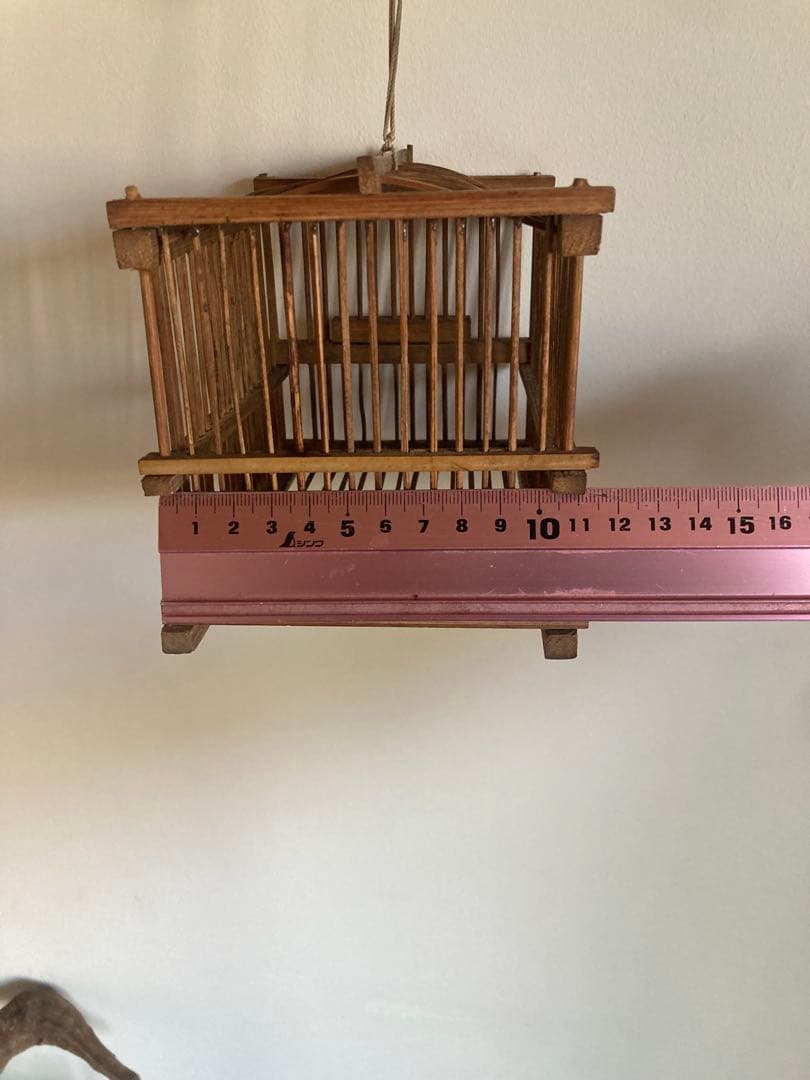 竹細工虫籠昭和初期ハンドメイドレトロオブジェ　 民藝　手工芸　アトリエ　骨董