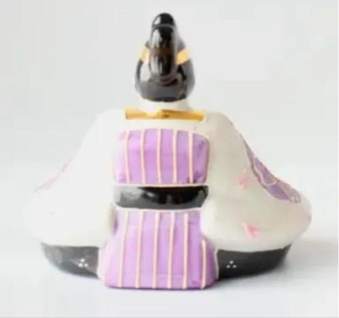 新品☆九谷焼 雛人形 お雛様 友山窯 親王飾り 陶器 屏風付き 台座付き