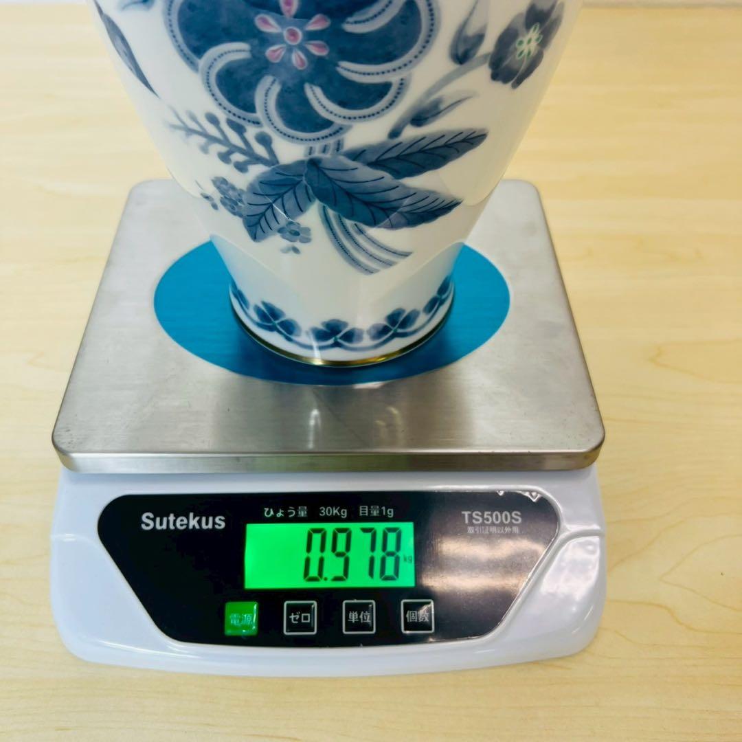 大倉陶園 OKURA 陶器 花瓶 フラワーベース 金彩 花器 花生 壺 ツボ