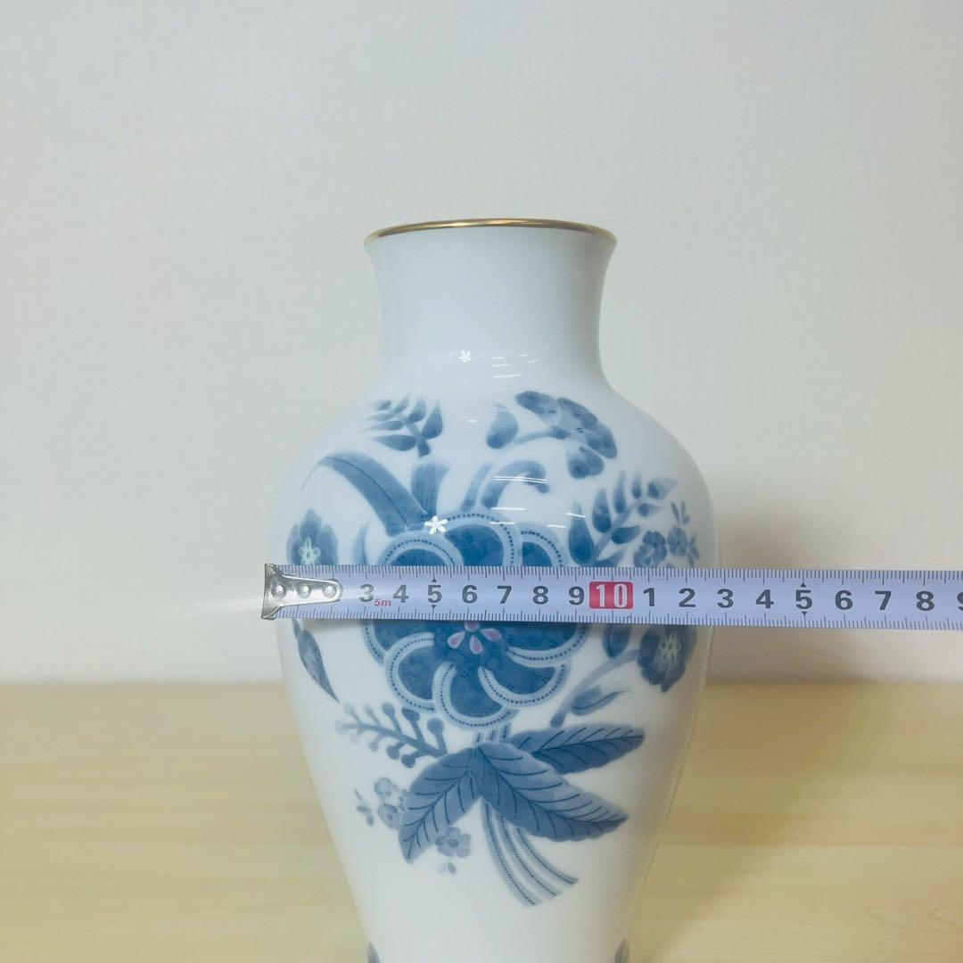 大倉陶園 OKURA 陶器 花瓶 フラワーベース 金彩 花器 花生 壺 ツボ