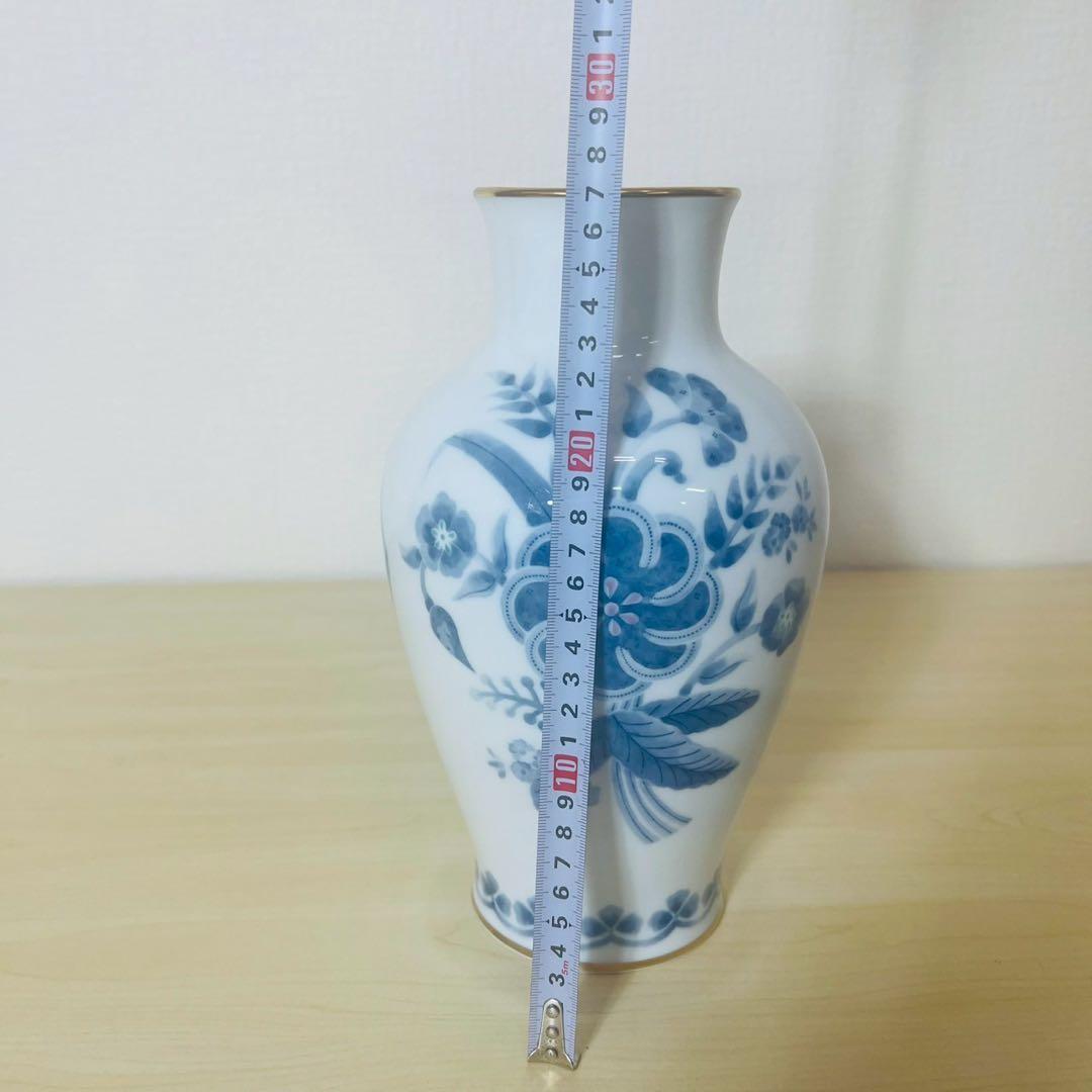 大倉陶園 OKURA 陶器 花瓶 フラワーベース 金彩 花器 花生 壺 ツボ