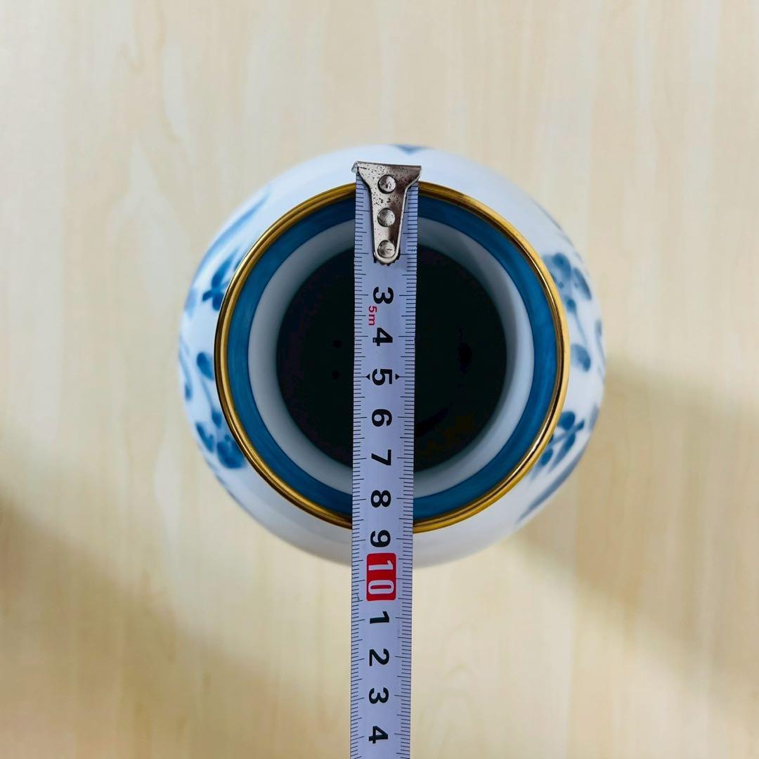 大倉陶園 OKURA 陶器 花瓶 フラワーベース 金彩 花器 花生 壺 ツボ