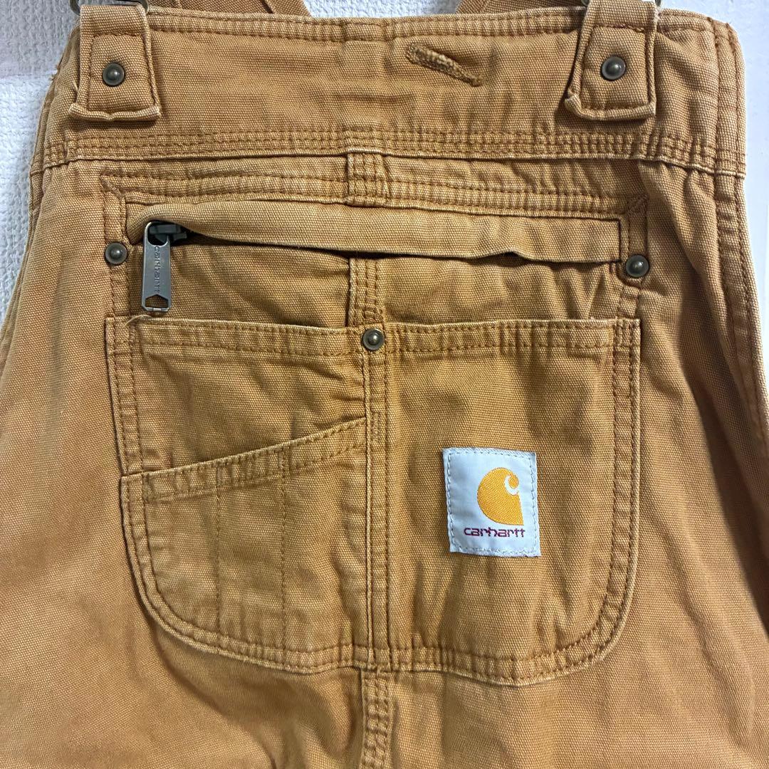 Carhartt ダブルニー　ブラウンオーバーオール　34×34