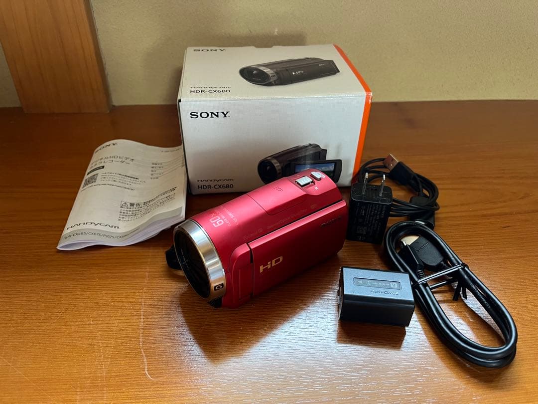 SONY HDR-CX680 レッド ビデオカメラ