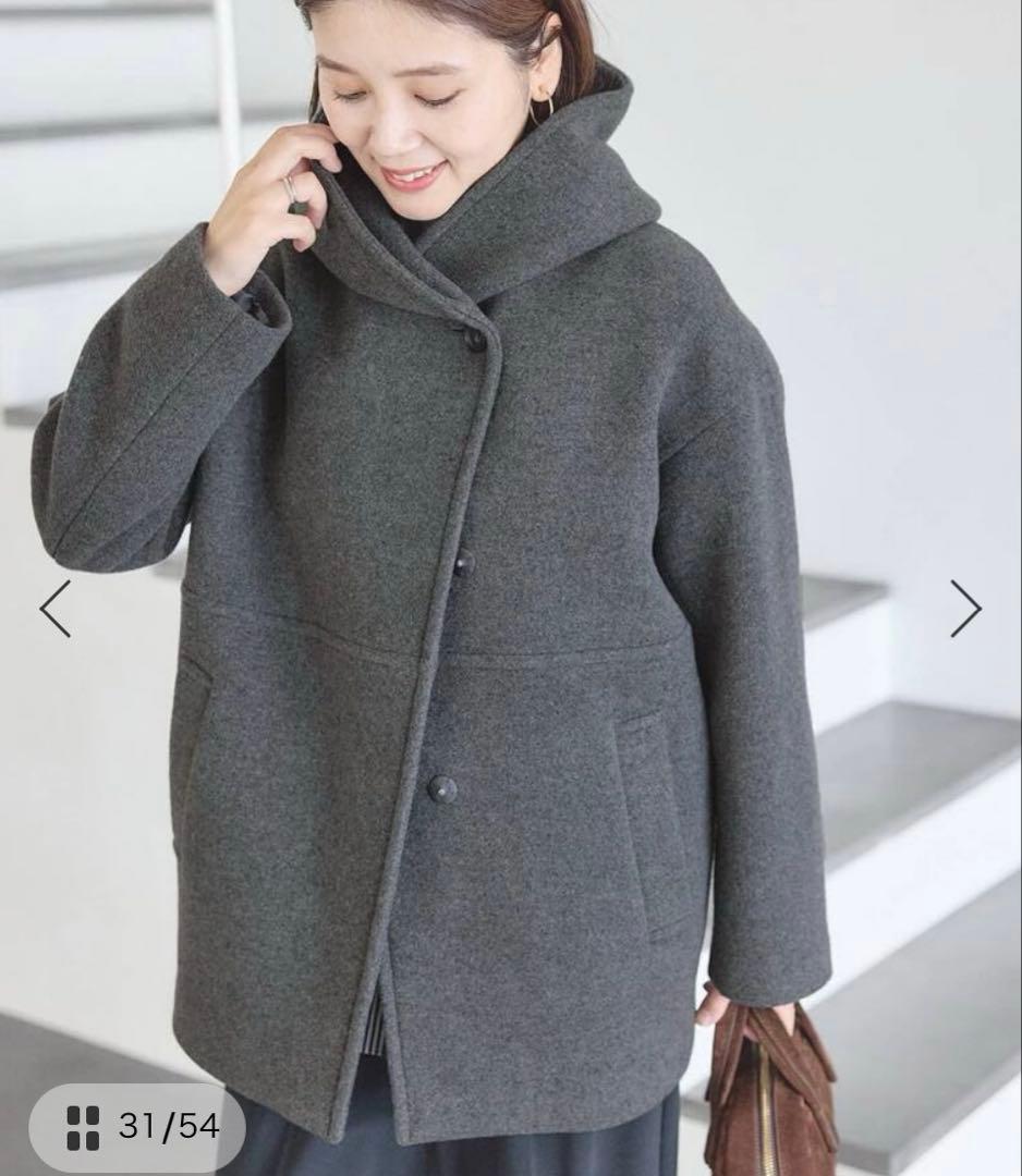 スーパー140モッサフードコート　グレー38 サイズ