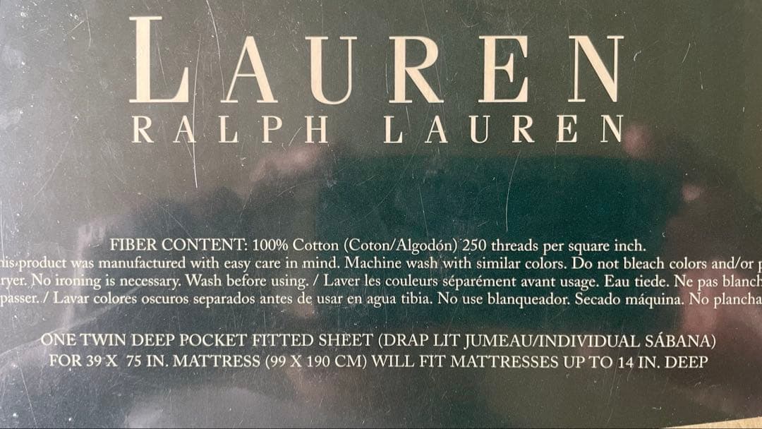 新品未開封✳︎ラルフローレン✳︎花柄✳︎フィッテドシーツ✳︎ツイン(日本のシングル相当)