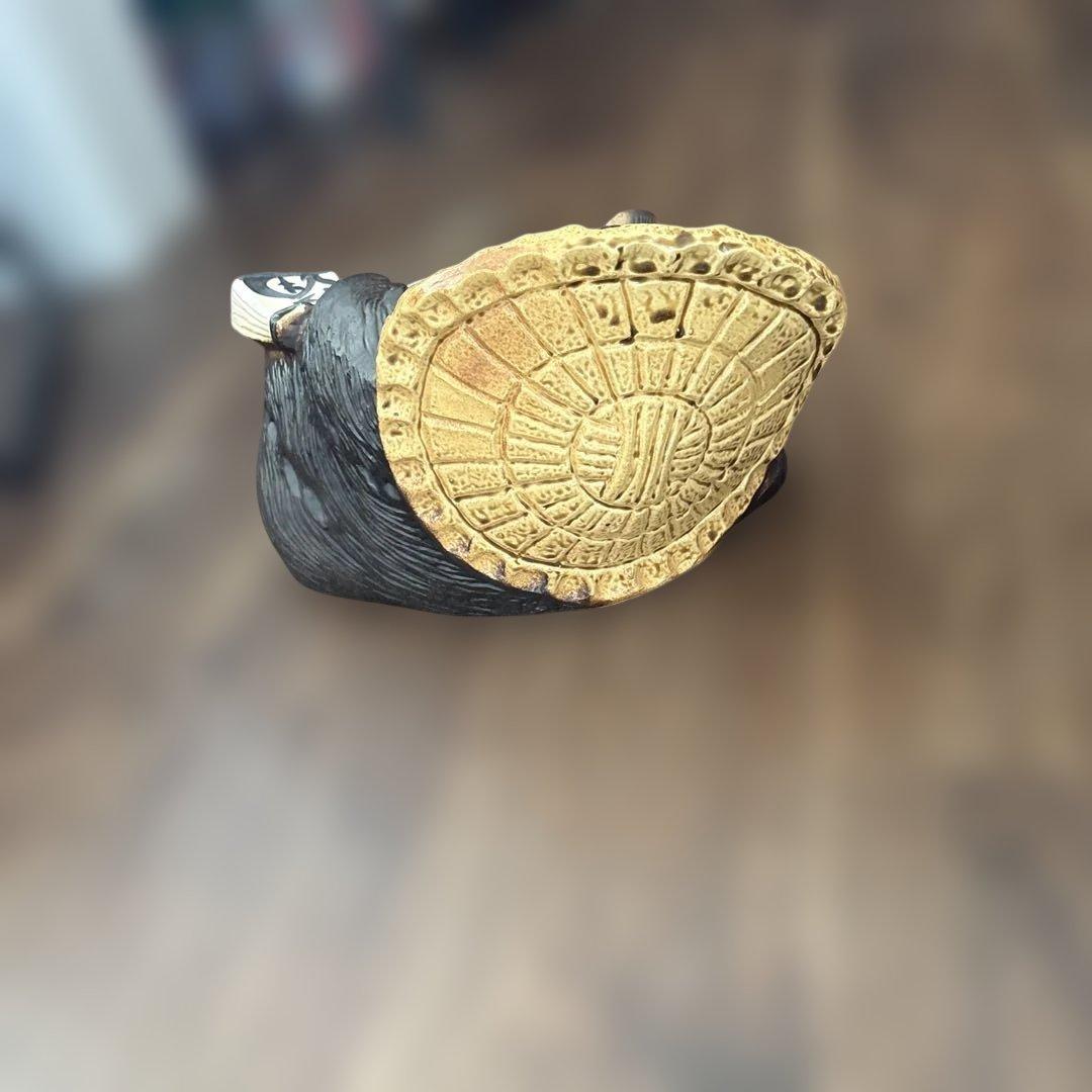 未使用近いの美品寝たぬき(果報は練て待てねんね狸）サイズ35:20:20cm