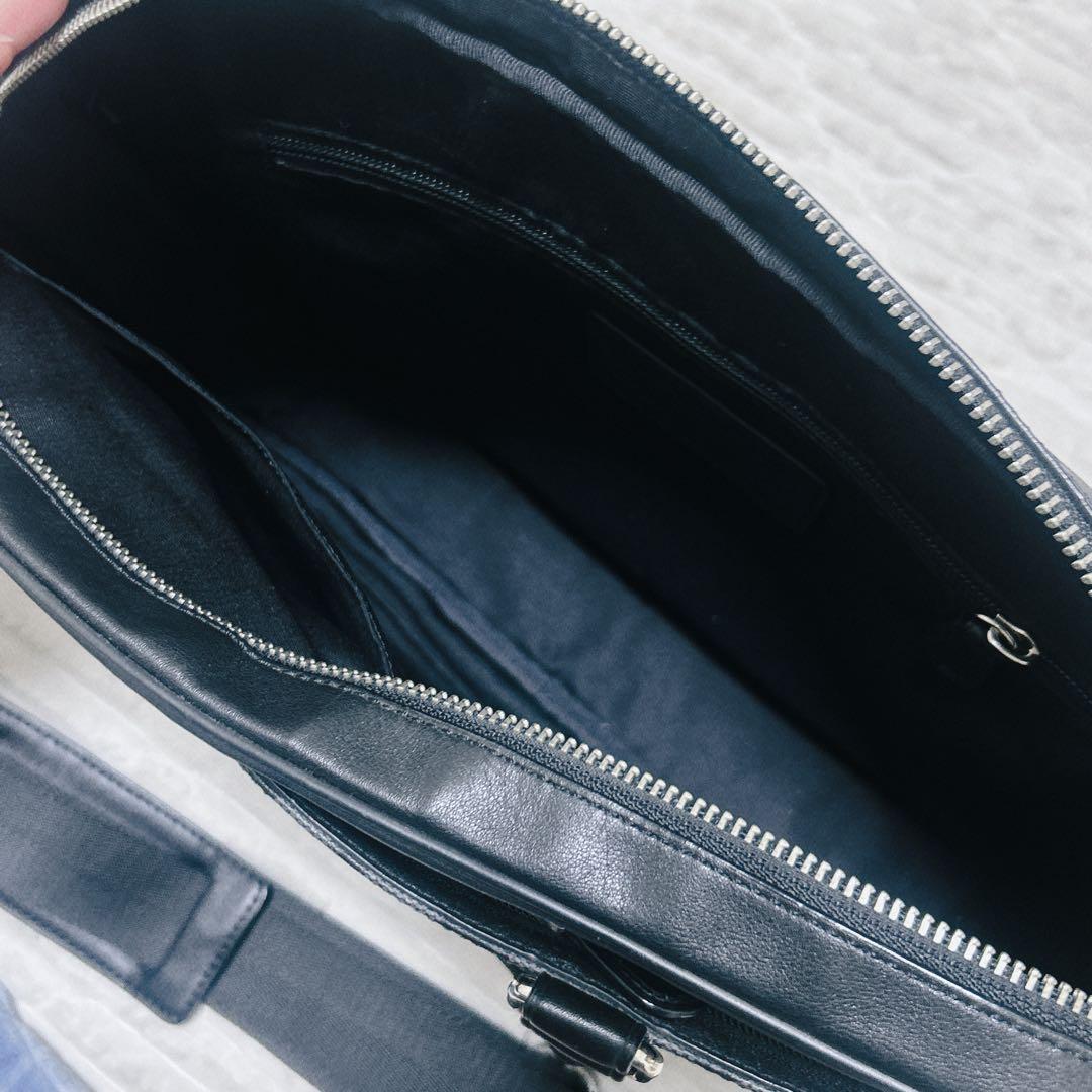 COACH シグネチャー　ビジネスバッグ レザー　グレー　ブラック　メンズ