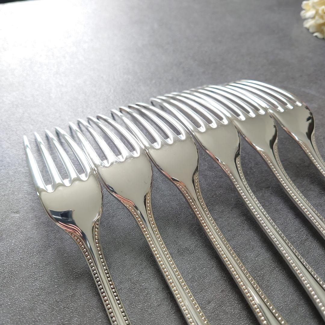 美品 クリストフル パール テーブルフォーク 6点