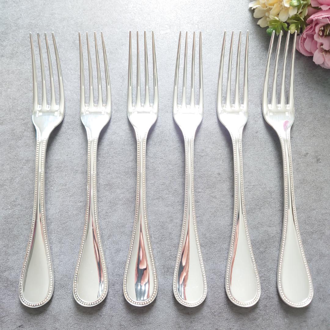 美品 クリストフル パール テーブルフォーク 6点